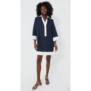 Tuckernuck Navy & White Collier Tunic Dress, Women's Medium 8-10, NWT